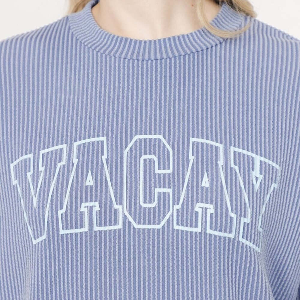 Women's Vacay Wavy Rib Top - NWT